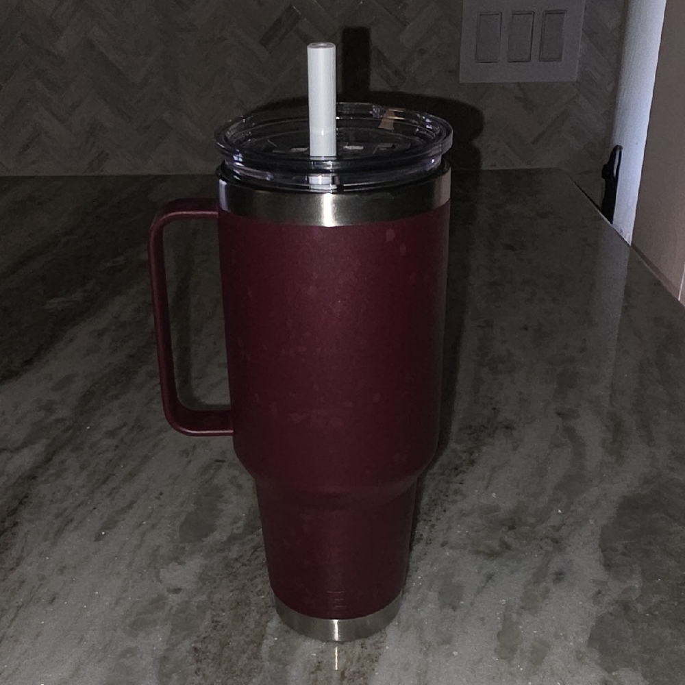 Yeti Burgundy Insulated Travel Mug with Handle
